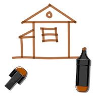 House and brown marker N2