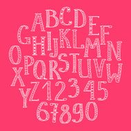 Hand drawn doodle alphabet