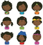 African-American girls avatars