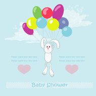 Hare with balloons