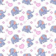 Seamless elephant kids pattern N3