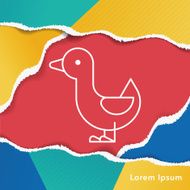 duck line icon