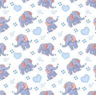 Seamless elephant kids pattern N4