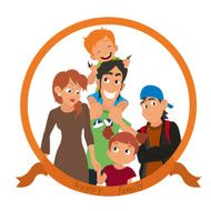 cute cartoon family