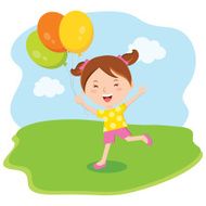 Little girl with balloons N3