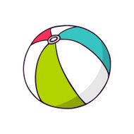 Ball bright vector children illustration isolated on white