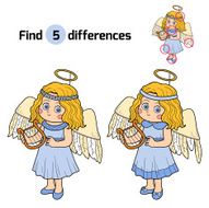 Find differences Halloween characters (angel costume)