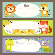 lovable diverse animals memo paper N2