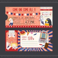 lovely birthday party invitation ticket