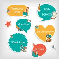 lovable education related stickers collection set