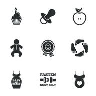 Pregnancy maternity and baby care icons N5