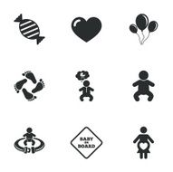 Pregnancy maternity and baby care icons N6