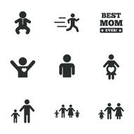 People family icons Maternity sign N2