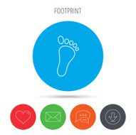 Baby footprint icon Child foot sign