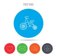 Bike icon Kids run-bike sign N2