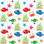 cute fish and sea creature pattern