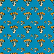 seamless pattern with mushrooms-2