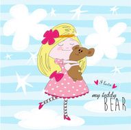My lovely teddy bear &ndash; vector illustration
