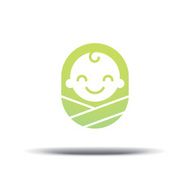Logo design baby cheerful joyful kid