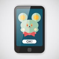 teddy bear flat icon with long shadow N6
