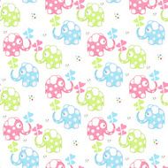 Seamless pattern with colored elephants N3