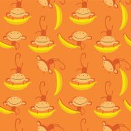 vector monkey pattern