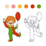 Coloring book for children Halloween characters (clown) N2