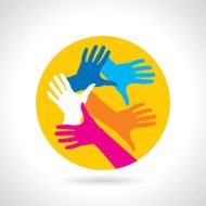 creative hand icon a teamwork concept N2