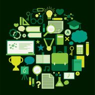 vector pictogram education learning icons