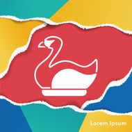 amusement park swan boats icon