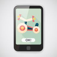 Kids Tricycle flat icon with long shadow eps10 N4