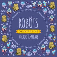 Vector decorating design made of robots N4