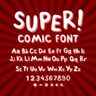 Creative comic font Alphabet in style of comics pop art N3