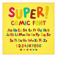 Creative comic font Alphabet in style of comics pop art N4