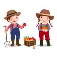 Profession costume of farmer for kids