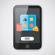 educational toy flat icon with long shadow