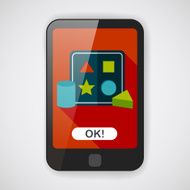 educational toy flat icon with long shadow N2