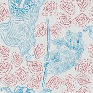 Doodle hand drawn hamster vector pattern