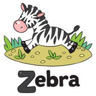 Little Zebra for ABC Alphabet Z