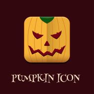 Grinned Pumpkin Square Icon