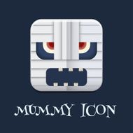 Mummy Square Halloween Button