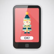 Christmas boy flat icon with long shadow eps10 N2