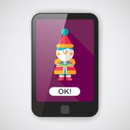 Christmas boy flat icon with long shadow eps10 N3