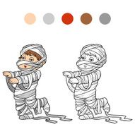 Coloring book for children Halloween characters (mummy)