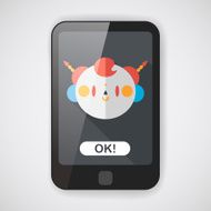 Chinese New Year boy flat icon with long shadow eps10 N8