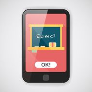 Chalkboard flat icon with long shadow eps10