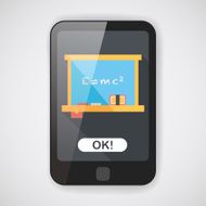 Chalkboard flat icon with long shadow eps10 N3