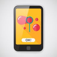 bubbles flat icon with long shadow eps10 N2