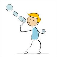Boy Blowing Bubbles N2