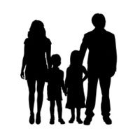 Vector family silhouette N6